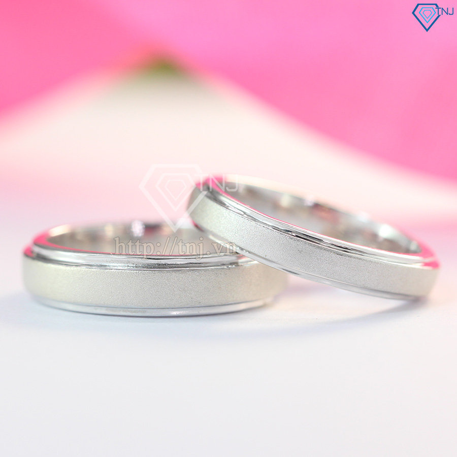 Nhẫn đôi bạc nhẫn cặp bạc đẹp đơn giản tinh tế ND0160